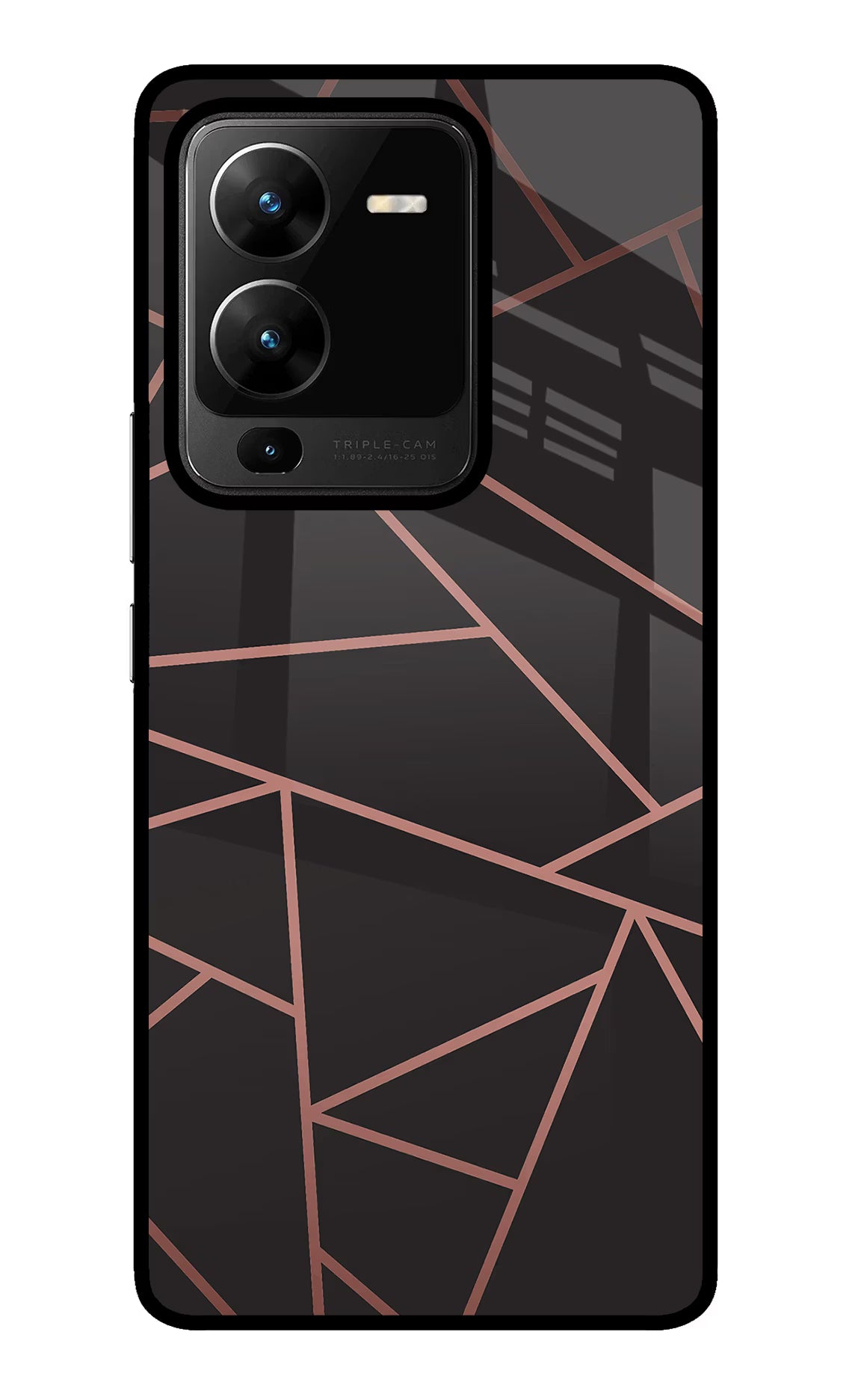 Geometric Pattern Vivo V25 Pro 5G Glass Case Back Cover by Casekaro