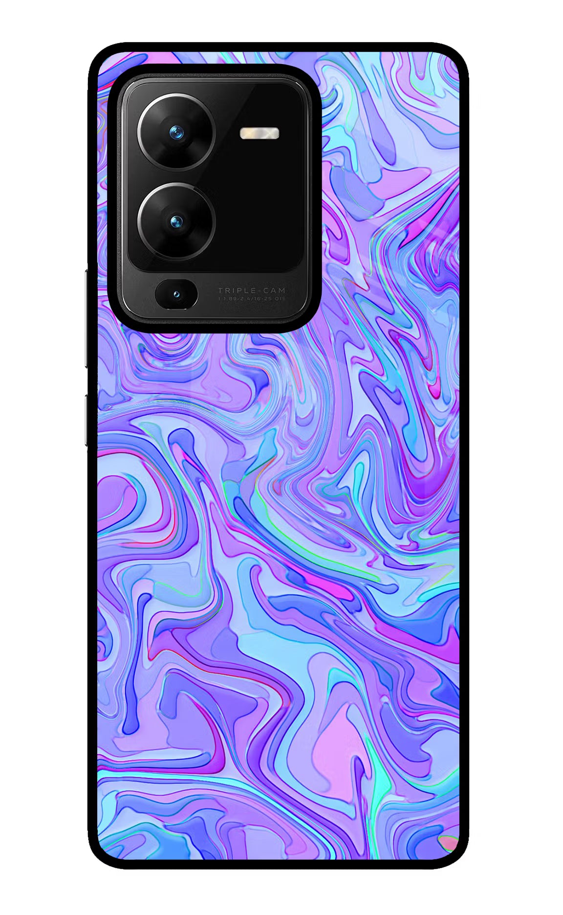 Glitter Vivo V25 Pro 5G Glass Case Back Cover by Casekaro