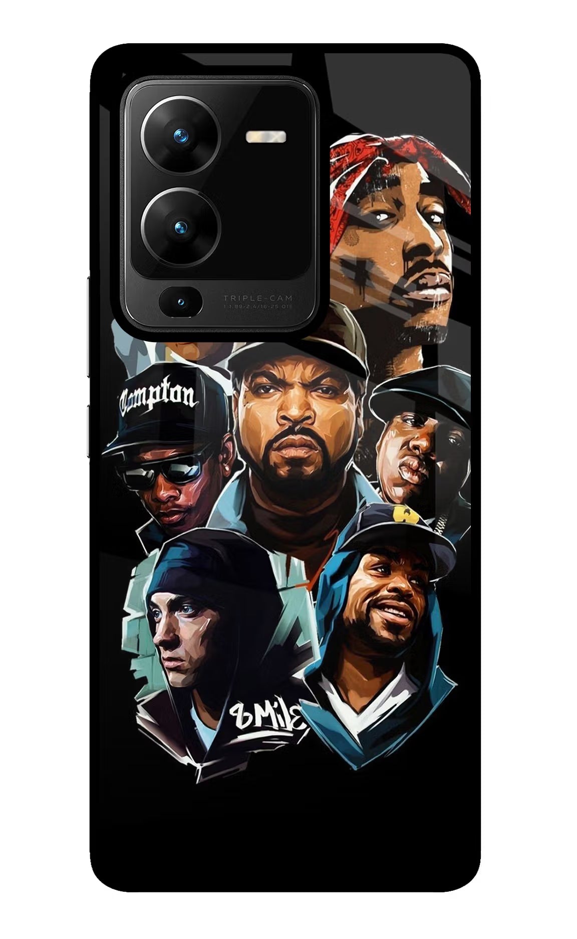 Rappers Vivo V25 Pro 5G Glass Case Back Cover by Casekaro