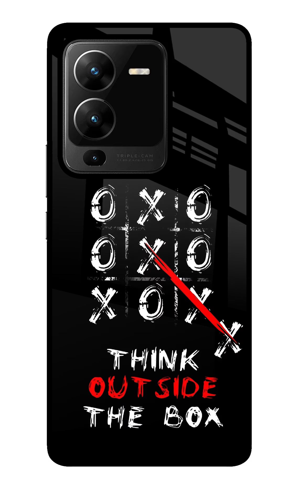 Think out of the BOX Vivo V25 Pro 5G Glass Case Back Cover by Casekaro