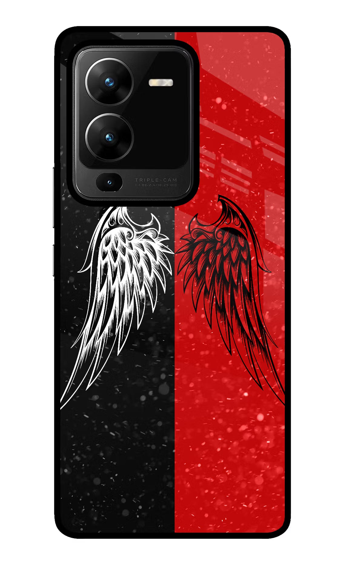 Wings Vivo V25 Pro 5G Glass Case Back Cover by Casekaro