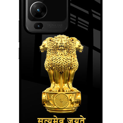 Satyamev Jayate Golden Vivo V25 Pro 5G Glass Case