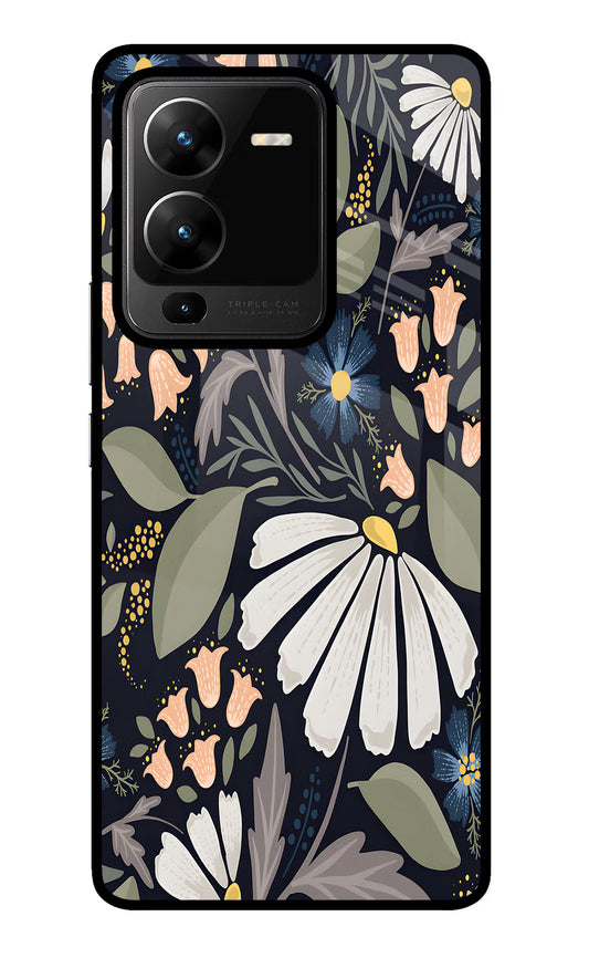 Flowers Art Vivo V25 Pro 5G Glass Case