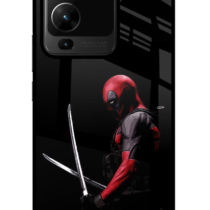 Deadpool Vivo V25 Pro 5G Glass Case Back Cover by Casekaro