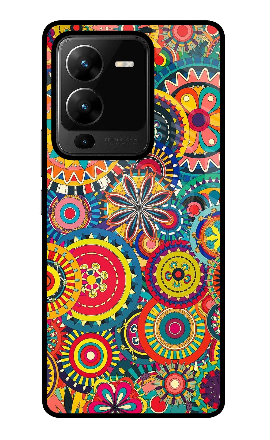 Gol Gol Art Vivo V25 Pro 5G Glass Case Back Cover by Casekaro