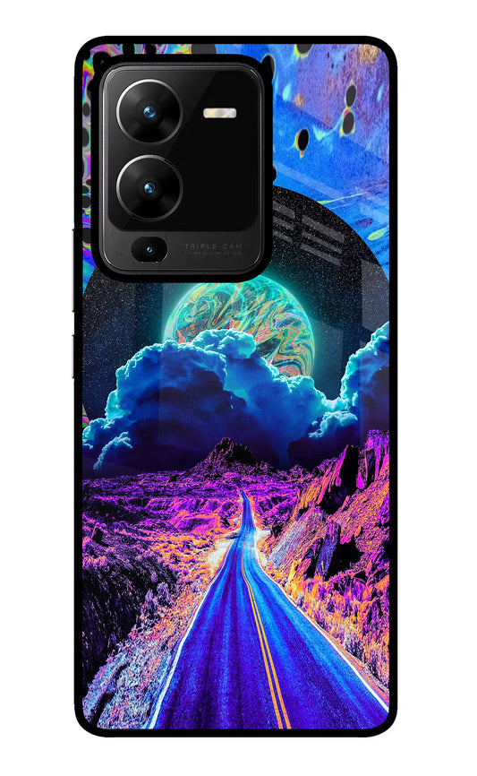 Psychedelic Painting Vivo V25 Pro 5G Glass Case