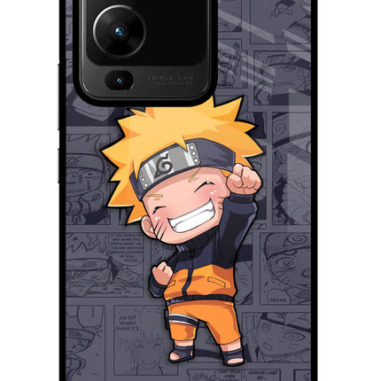Chota Naruto Vivo V25 Pro 5G Glass Case Back Cover by Casekaro