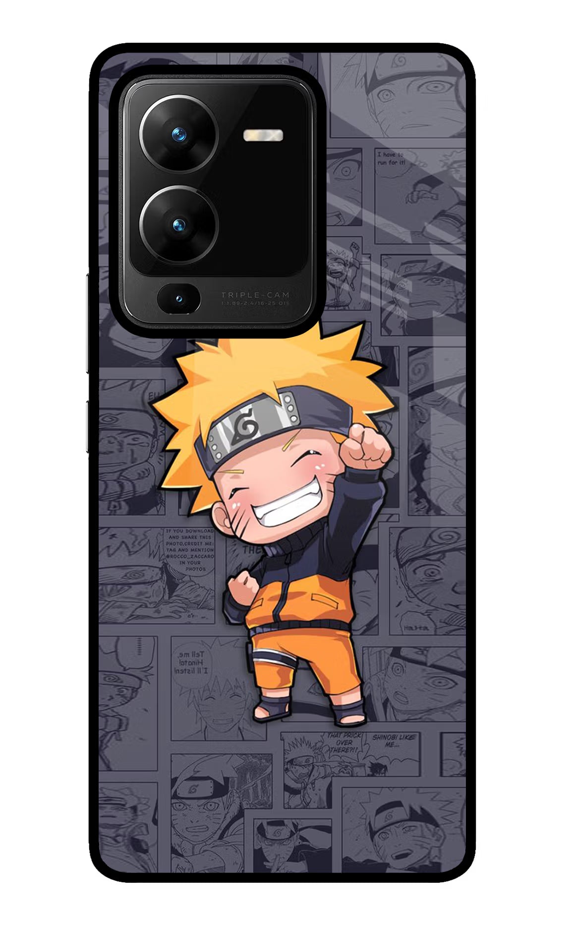 Chota Naruto Vivo V25 Pro 5G Glass Case Back Cover by Casekaro