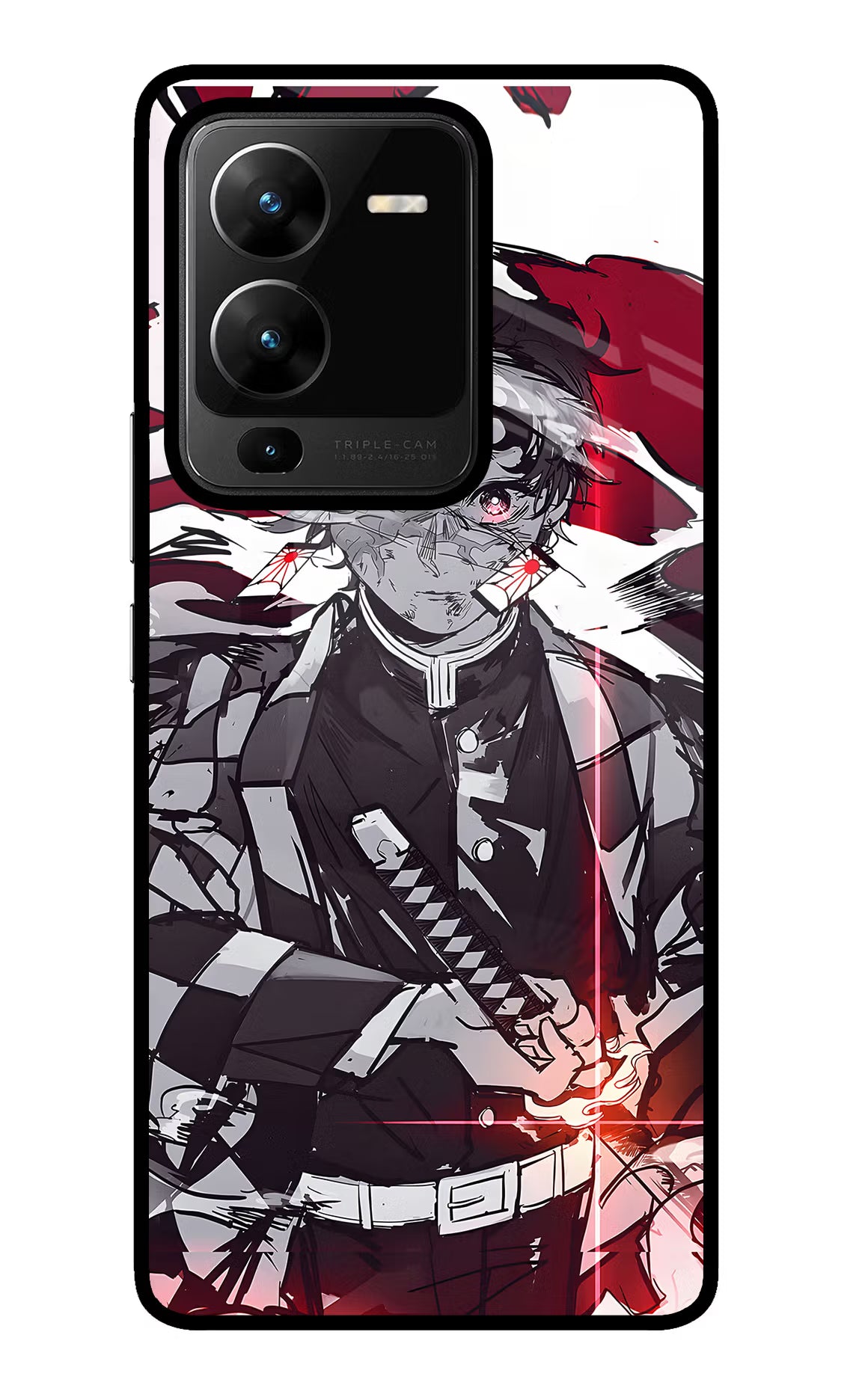 Demon Slayer Vivo V25 Pro 5G Glass Case Back Cover by Casekaro