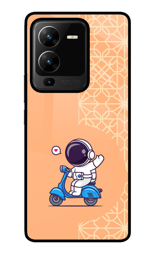 Cute Astronaut Riding Vivo V25 Pro 5G Glass Case