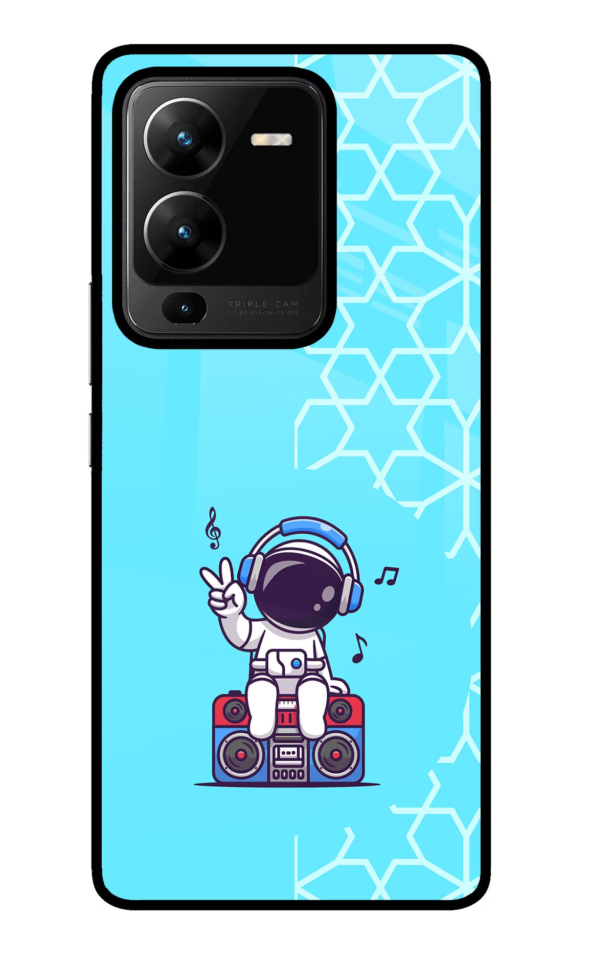 Cute Astronaut Chilling Vivo V25 Pro 5G Glass Case