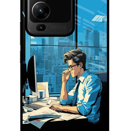 Focused Hustler (AI Generated) Vivo V25 Pro 5G Glass Case