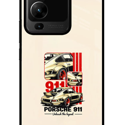 Classic Porsche 911 Vivo V25 Pro 5G Glass Case Back Cover by Casekaro