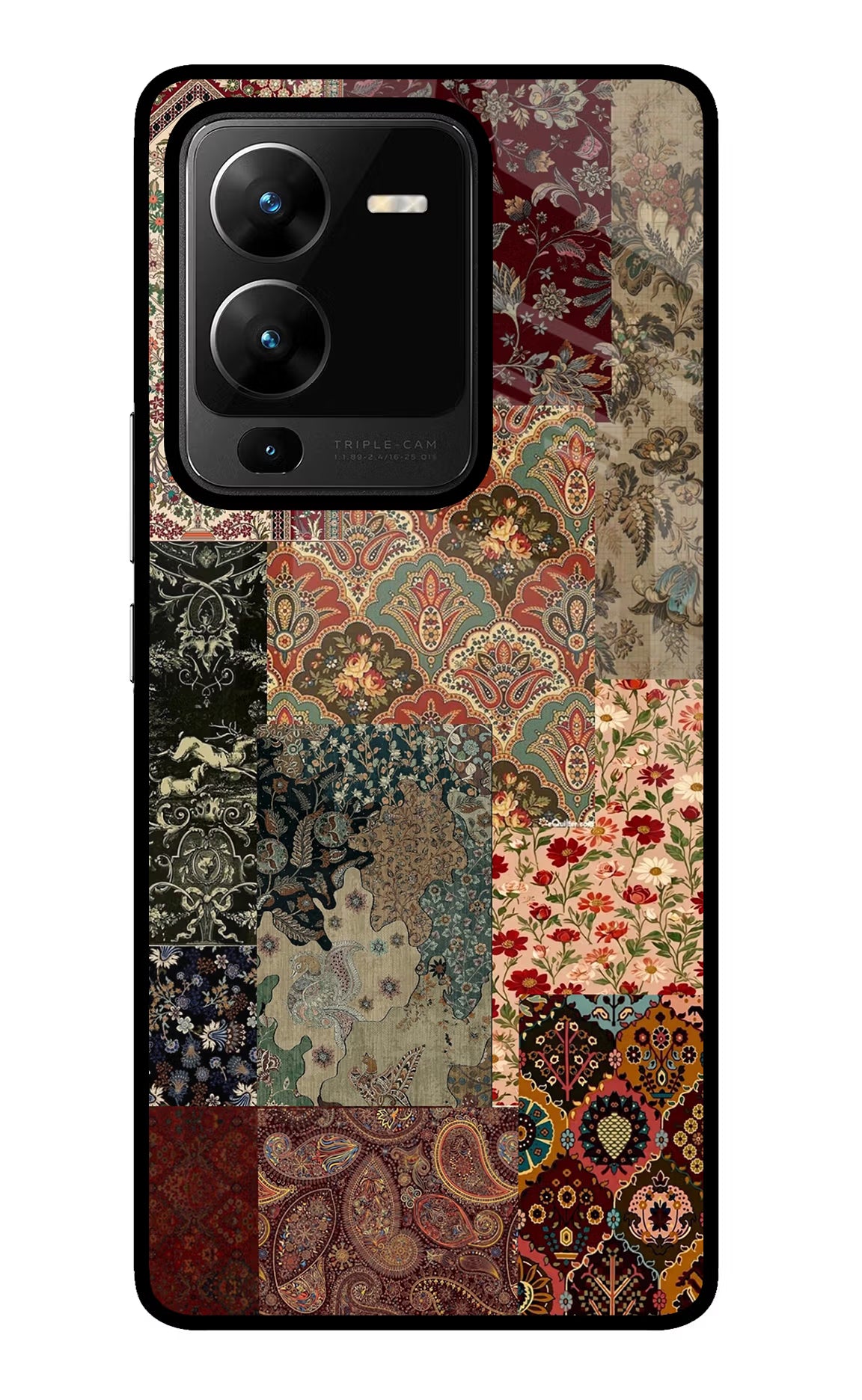 Desi Print Vivo V25 Pro 5G Glass Case Back Cover by Casekaro