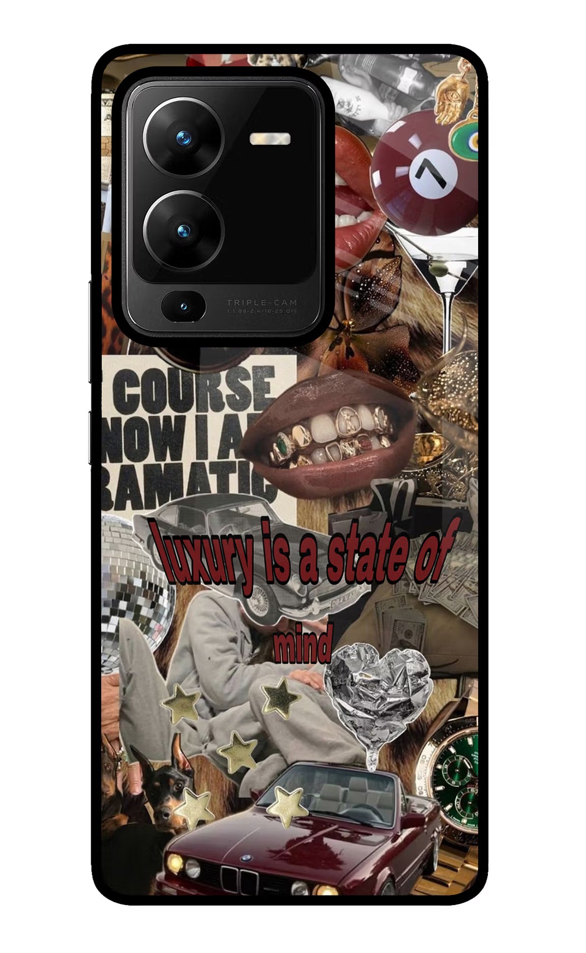 Luxury Vivo V25 Pro 5G Glass Case Back Cover by Casekaro