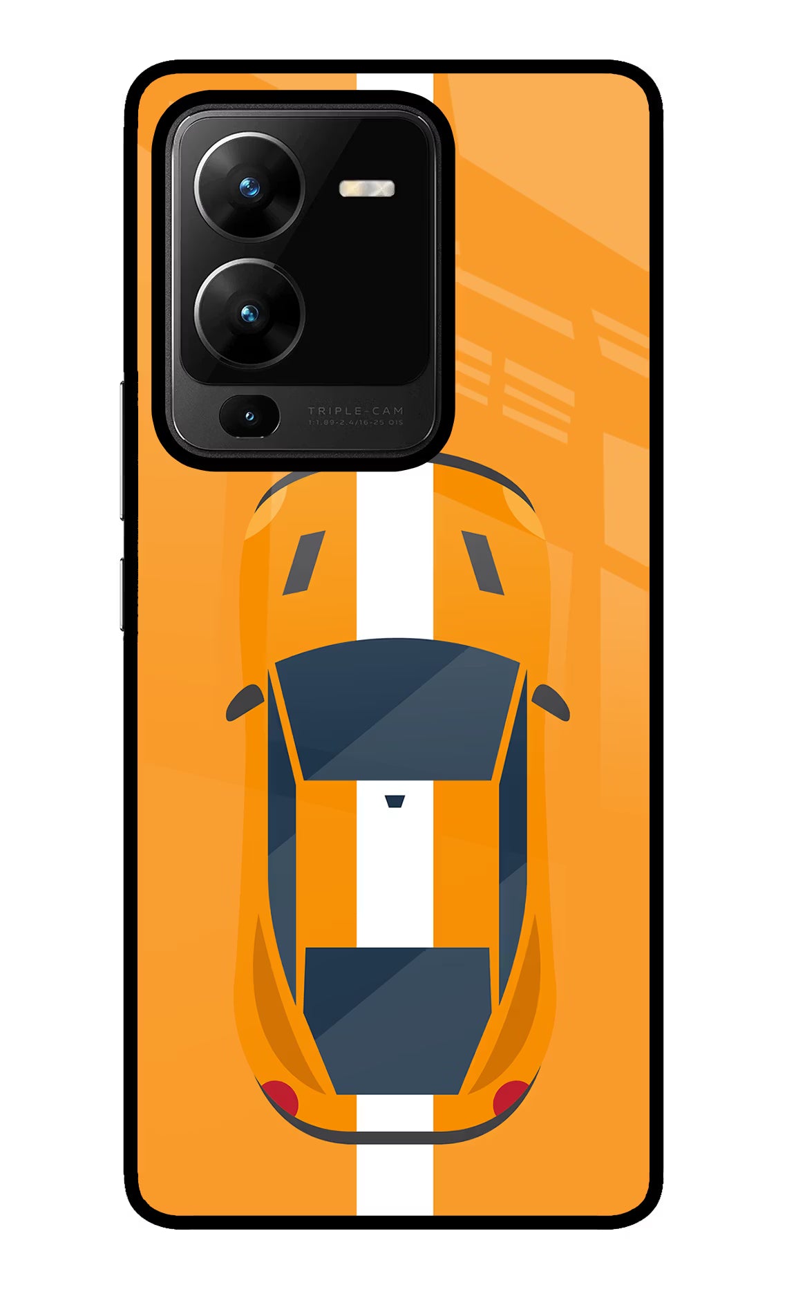 Highway Pursuit Vivo V25 Pro 5G Glass Case Back Cover by Casekaro