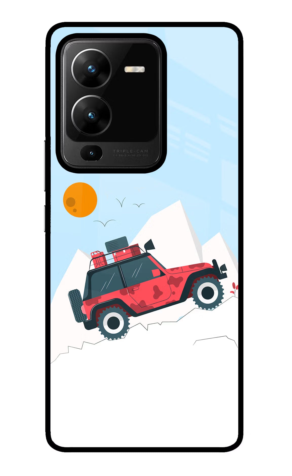 Mountain Trail Beast Vivo V25 Pro 5G Glass Case Back Cover by Casekaro