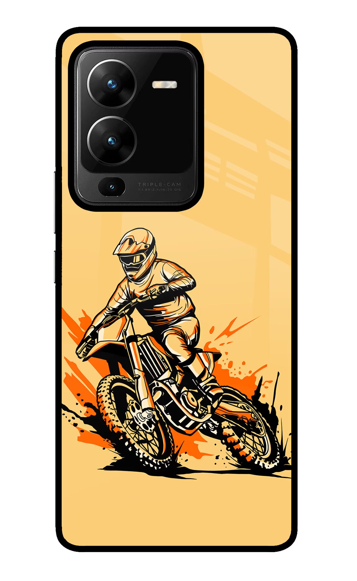 Off-Road Fury Vivo V25 Pro 5G Glass Case Back Cover by Casekaro