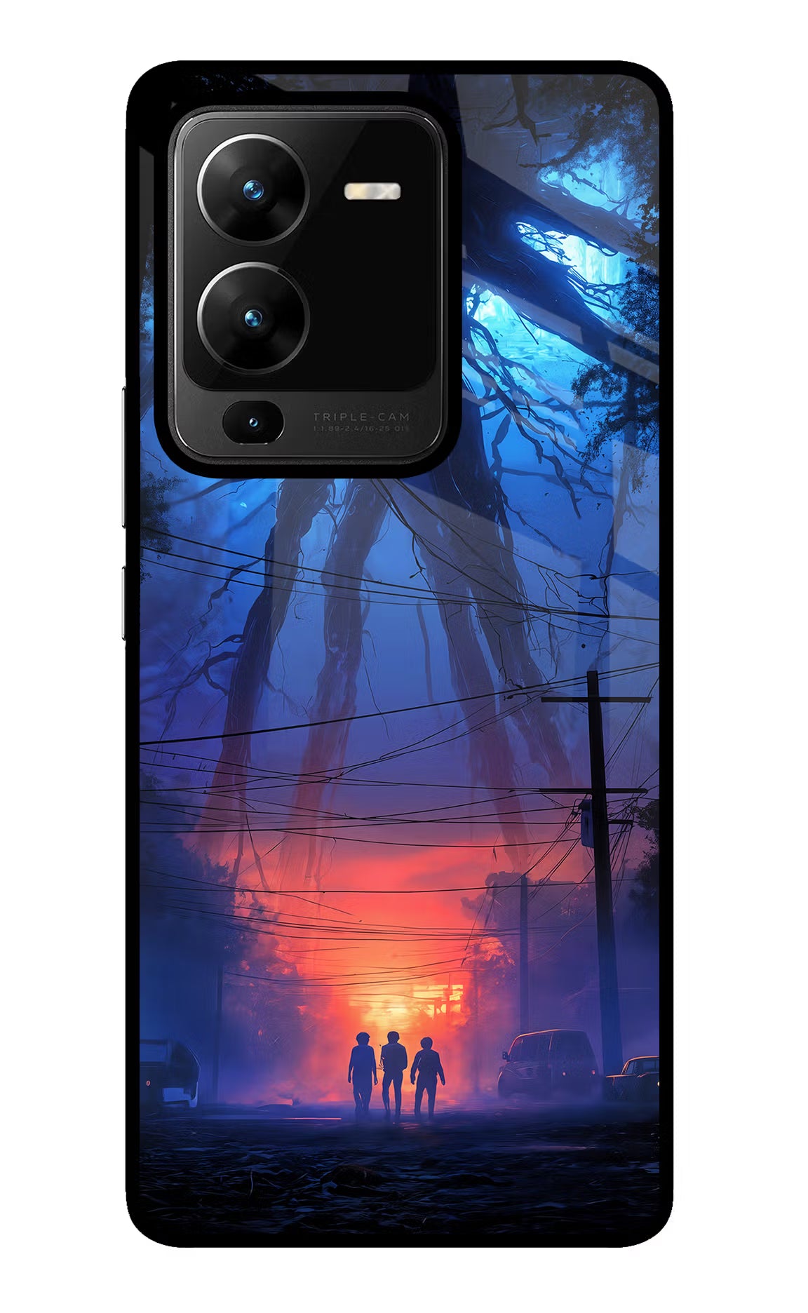 Ordinary Things Shadow Vivo V25 Pro 5G Glass Case Back Cover by Casekaro