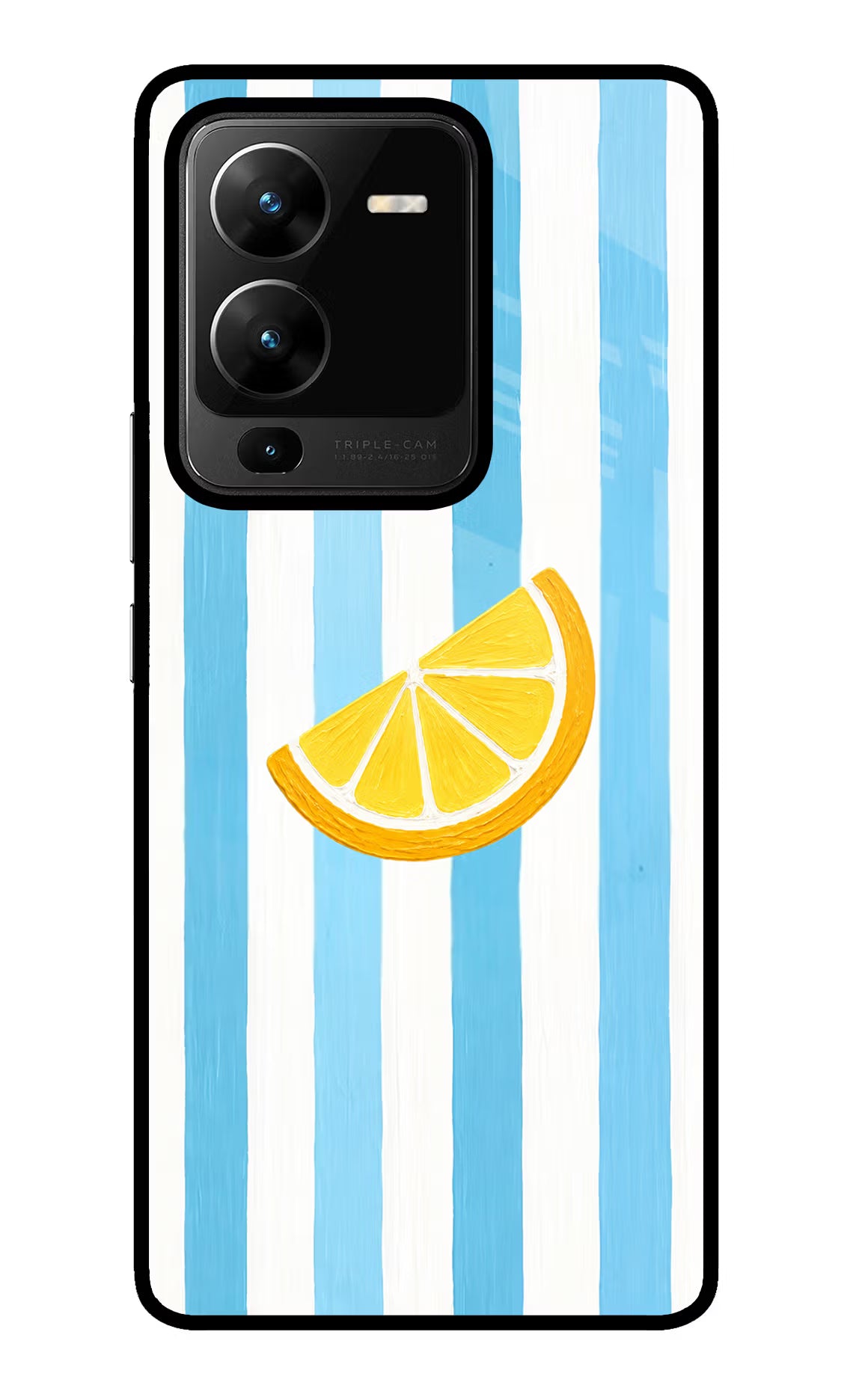 Summer Lemon Vivo V25 Pro 5G Glass Case Back Cover by Casekaro