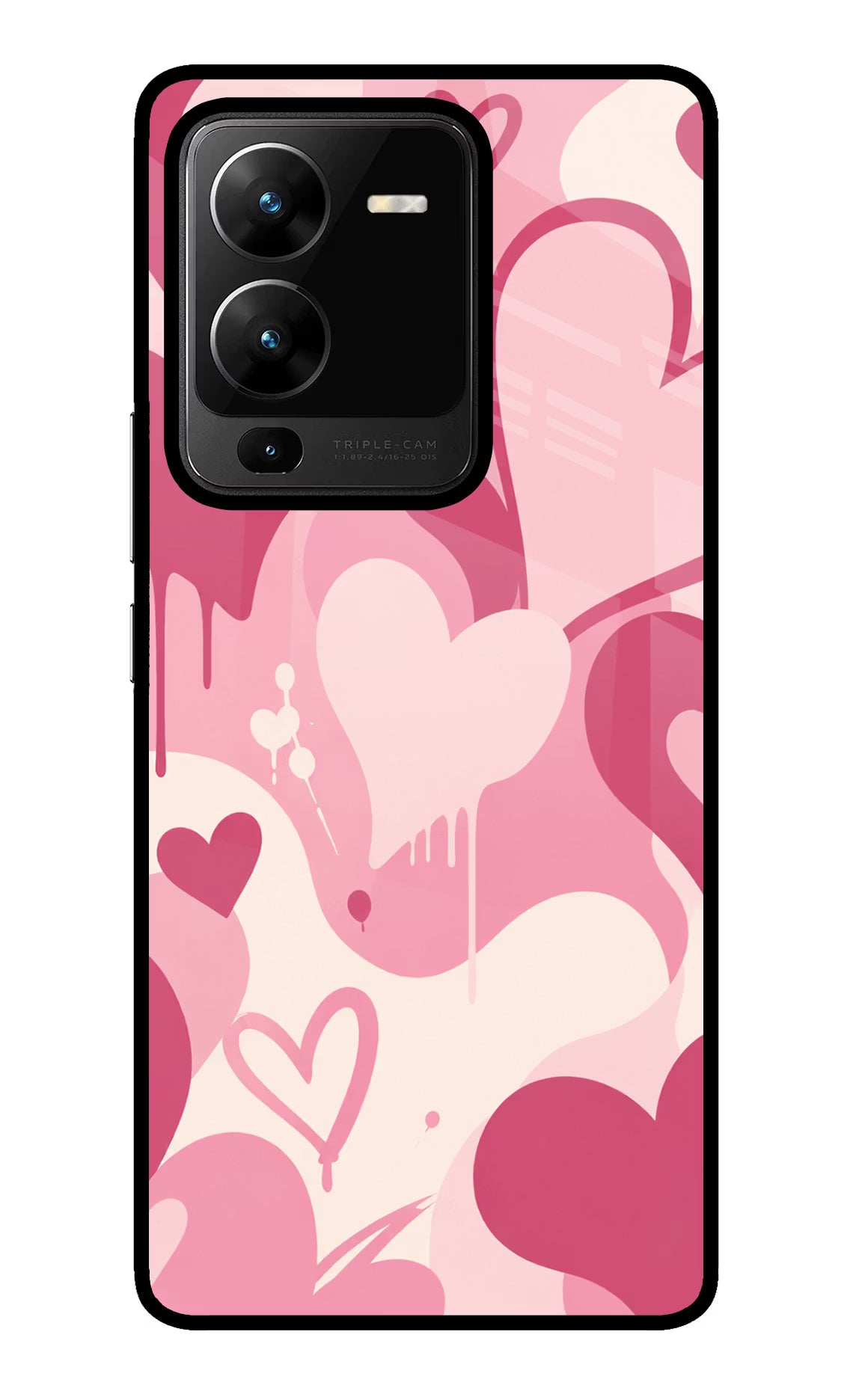 Hearty case Vivo V25 Pro 5G Glass Case Back Cover by Casekaro