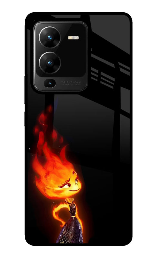 Ember Flame Vivo V25 Pro 5G Glass Case