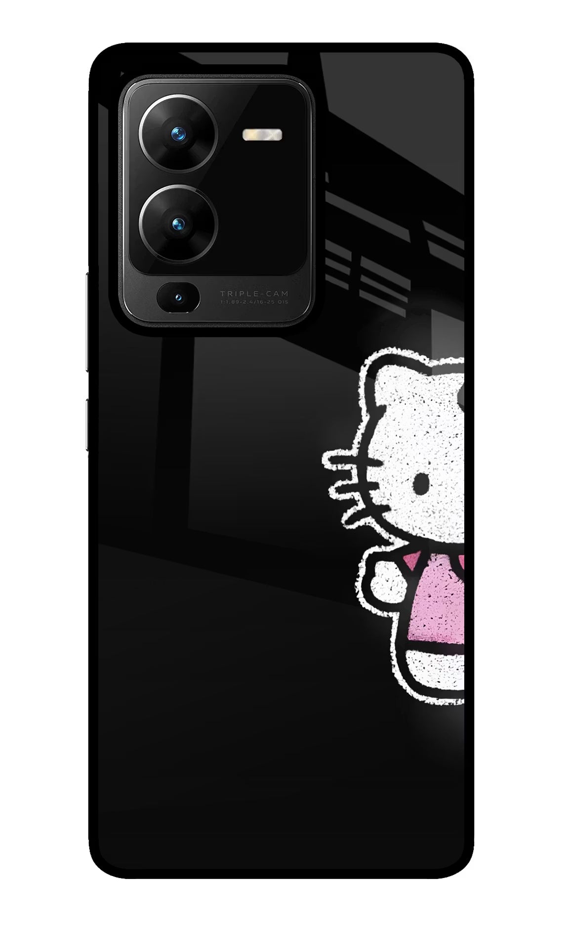 Kitty Charm Vivo V25 Pro 5G Glass Case