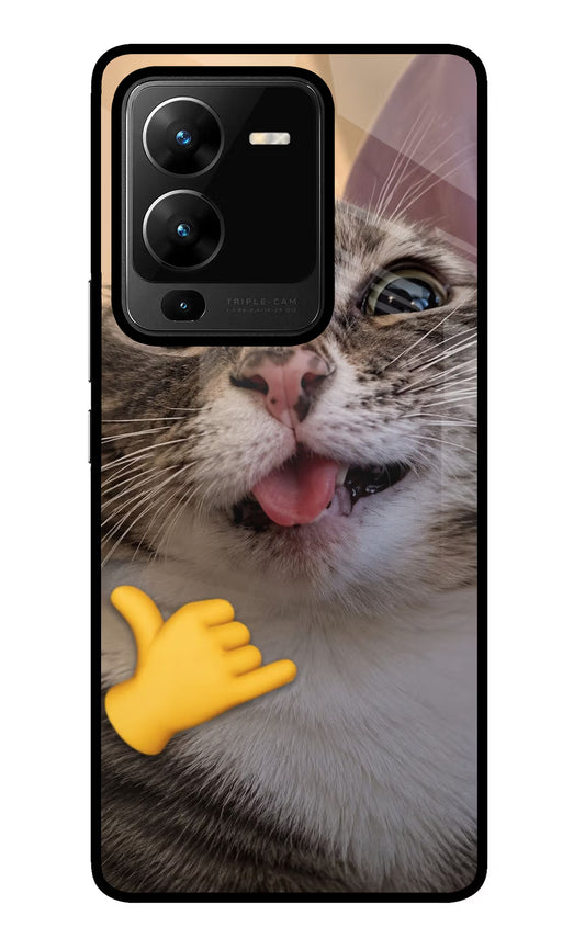 Silly Cat Call Vivo V25 Pro 5G Glass Case