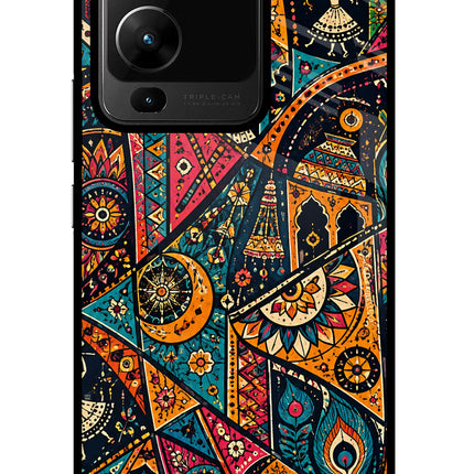 Folk Print Vivo V25 Pro 5G Glass Case