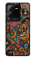 Folk Print Vivo V25 Pro 5G Glass Case