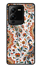 White Mayura Vivo V25 Pro 5G Glass Case