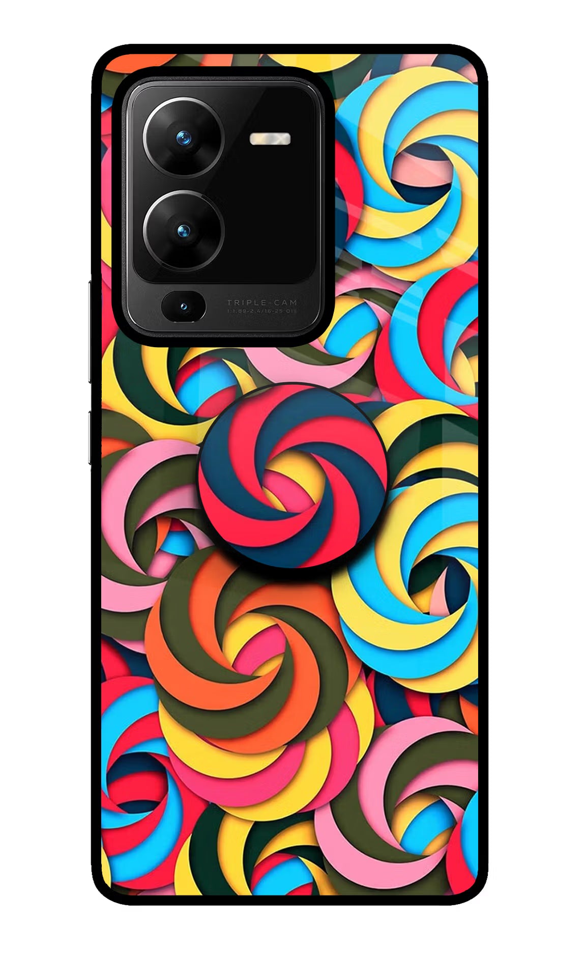 Spiral Pattern Vivo V25 Pro 5G Pop Case by Casekaro