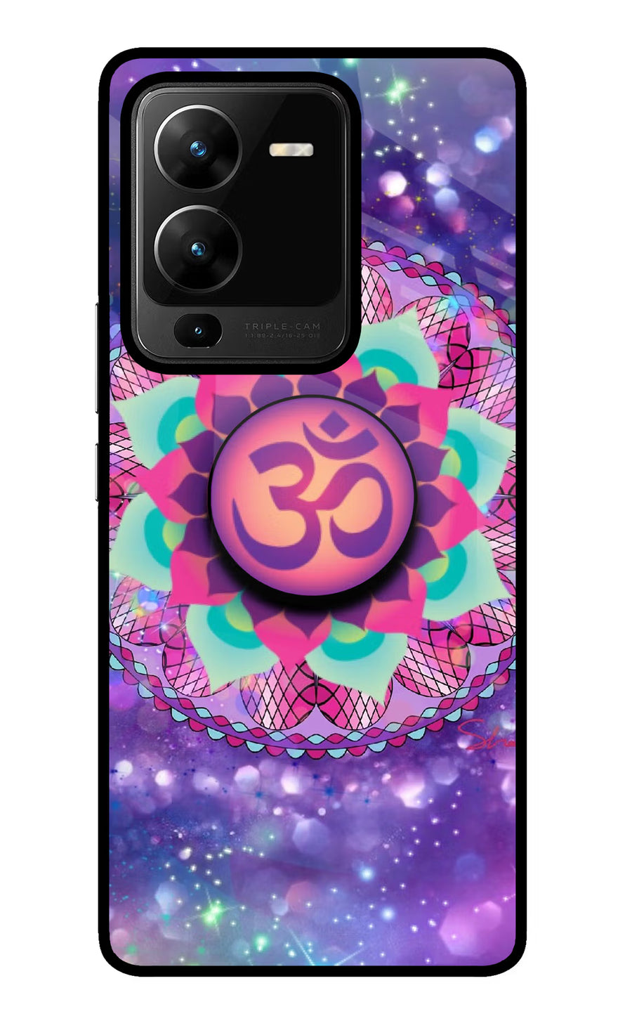 Om Purple Vivo V25 Pro 5G Pop Case, Glass case
