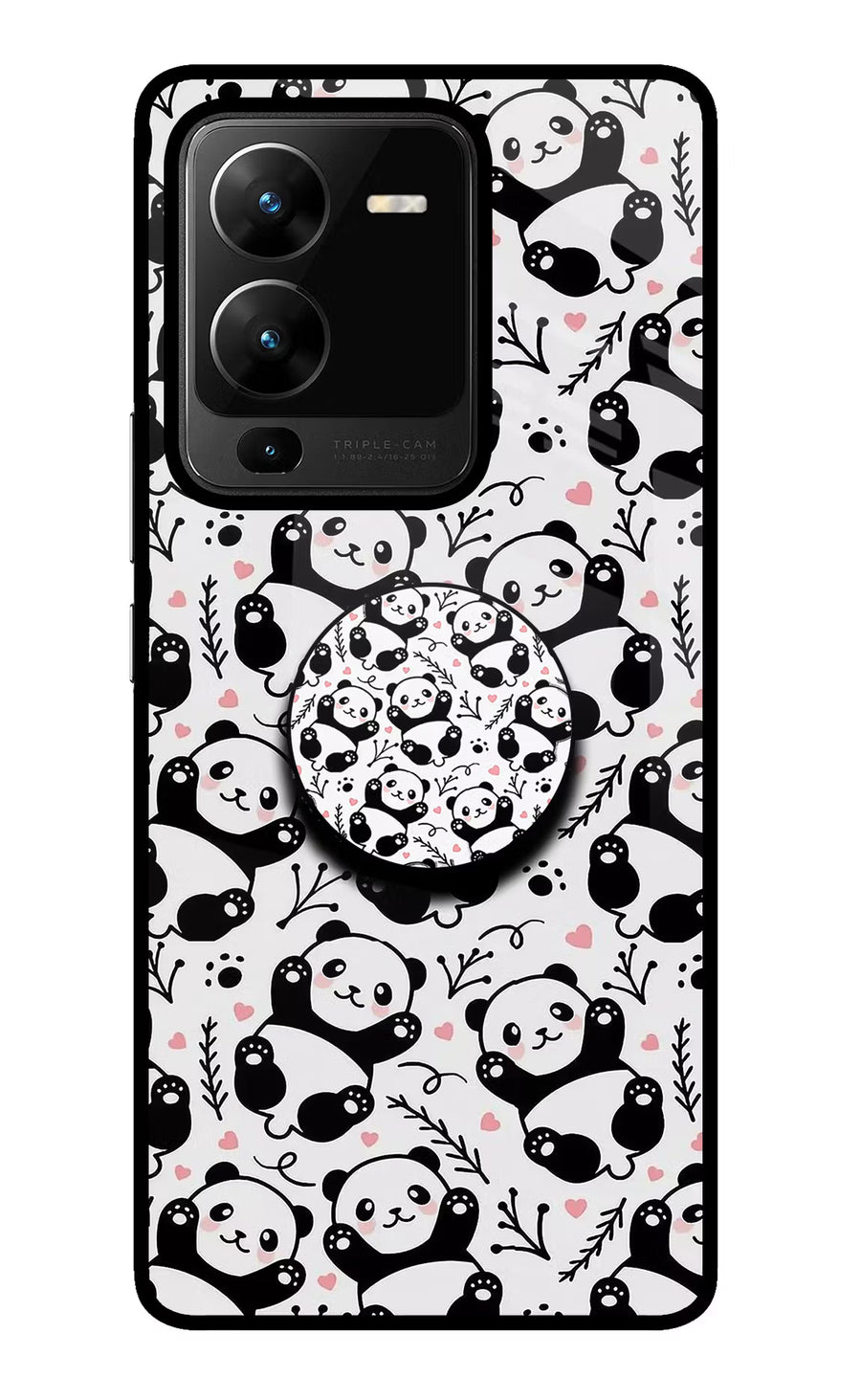 Cute Panda Vivo V25 Pro 5G Pop Case, Glass case
