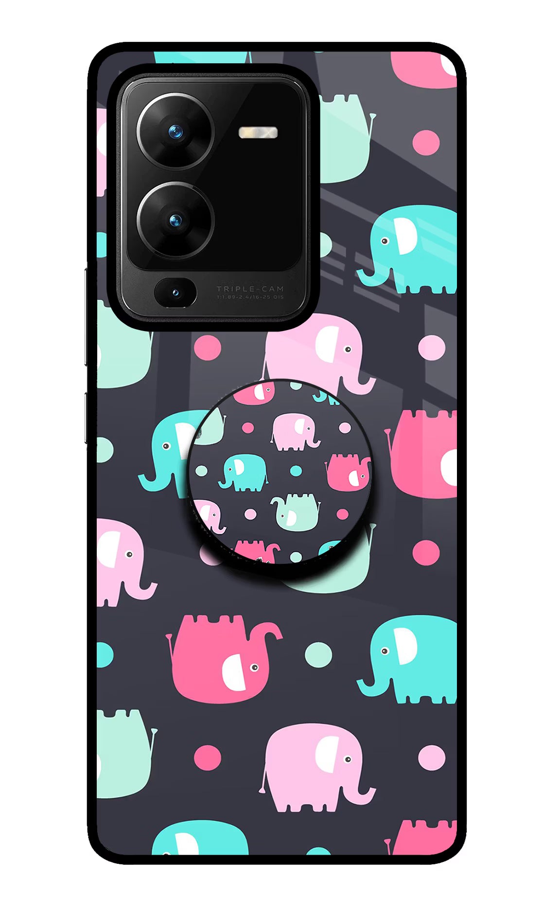 Baby Elephants Vivo V25 Pro 5G Pop Case by Casekaro