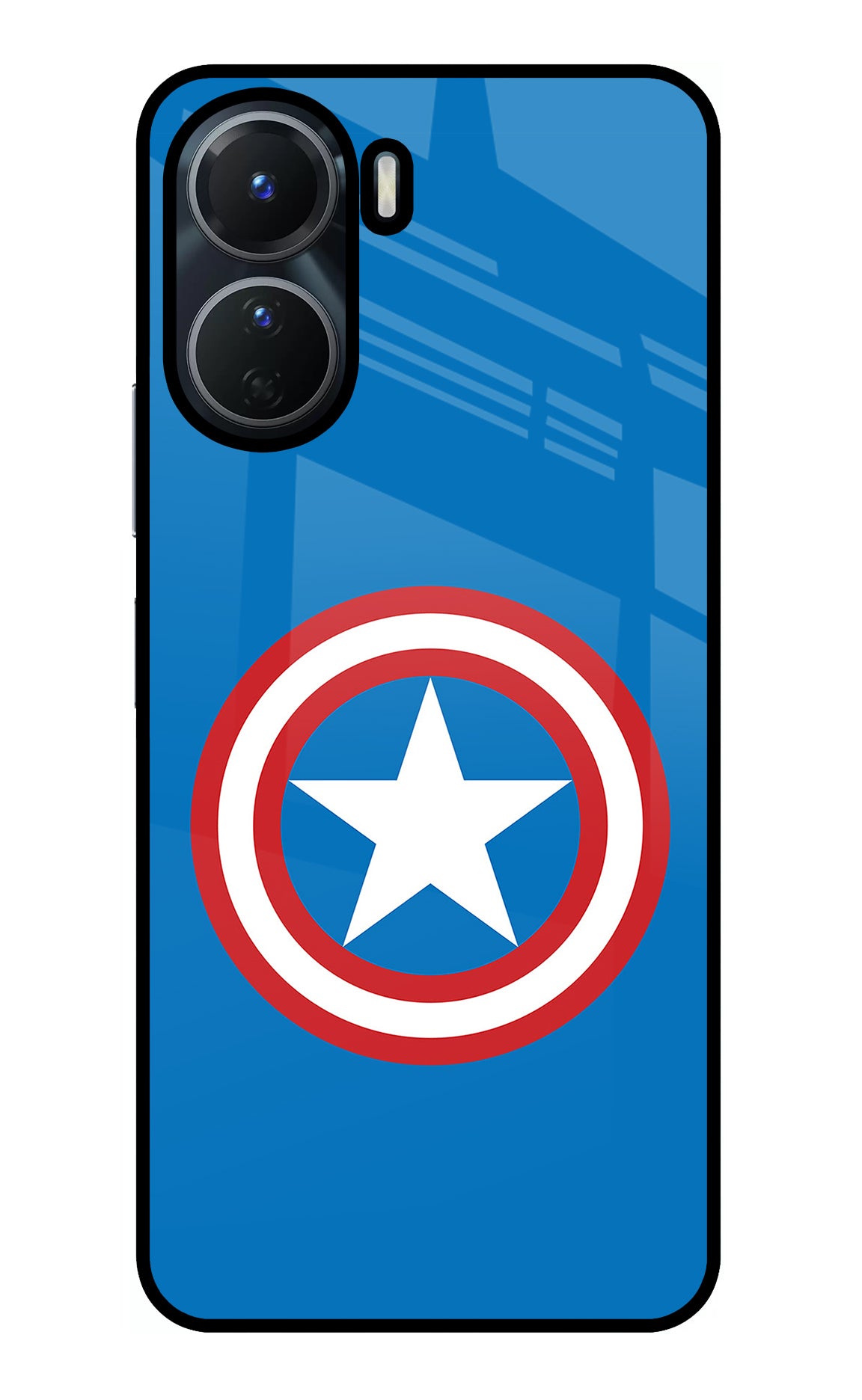 Captain America Logo Vivo Y16 Glass Case