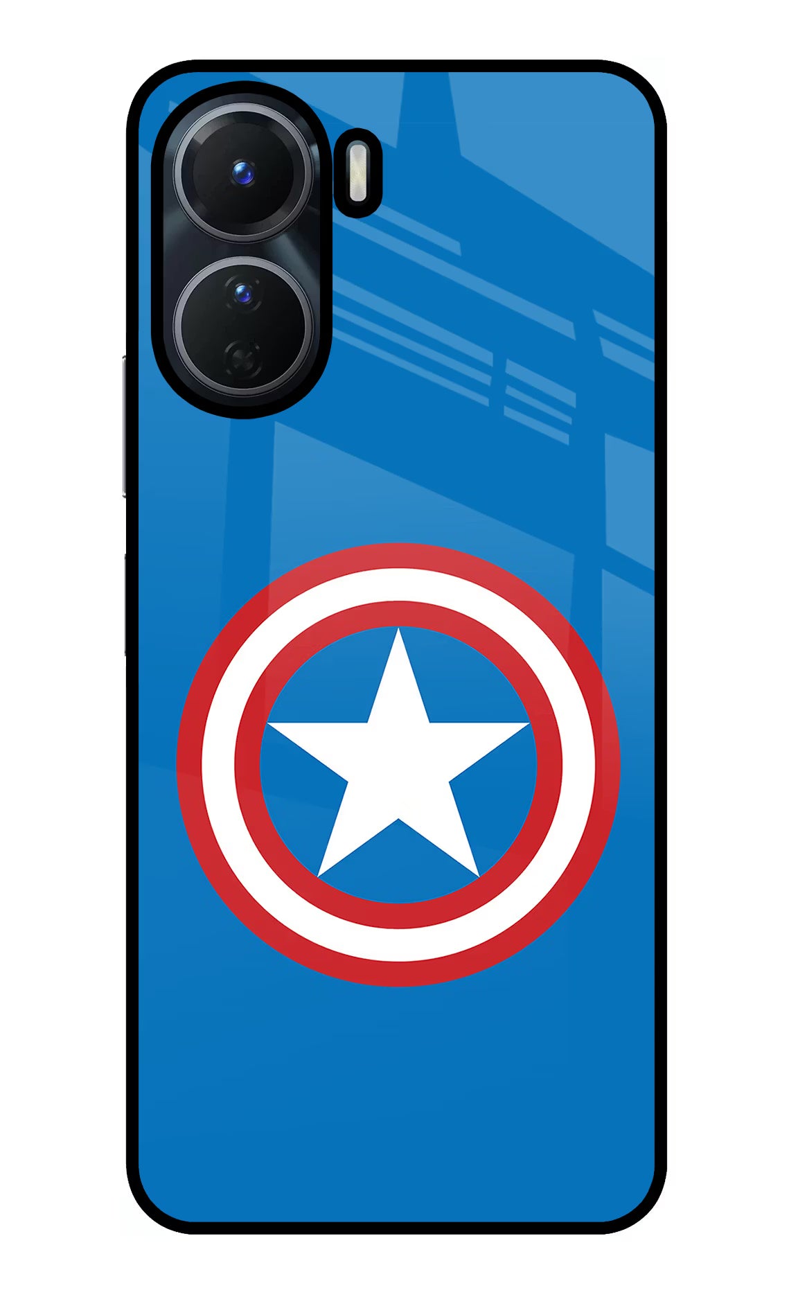 Captain America Logo Vivo Y16 Glass Case