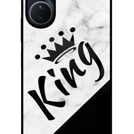 King Vivo Y16 Glass Case Back Cover by Casekaro