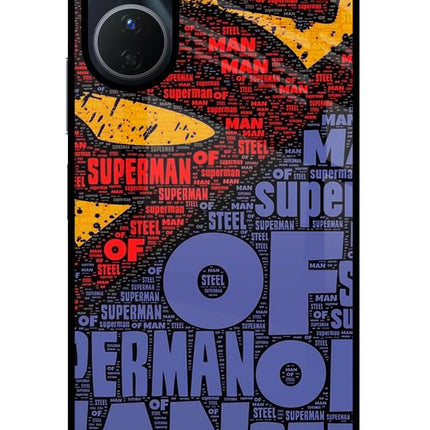 Superman Vivo Y16 Glass Case Back Cover by Casekaro