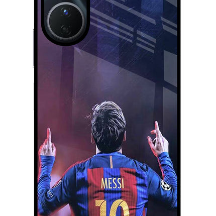 Messi Vivo Y16 Glass Case Back Cover by Casekaro