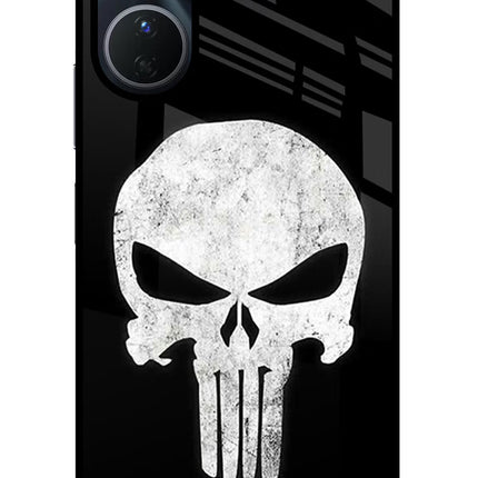 Punisher Skull Vivo Y16 Glass Case Back Cover by Casekaro