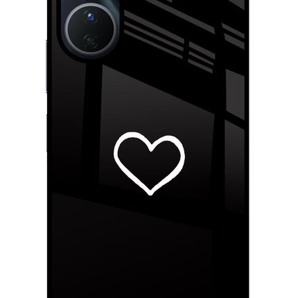 Heart Vivo Y16 Glass Case Back Cover by Casekaro
