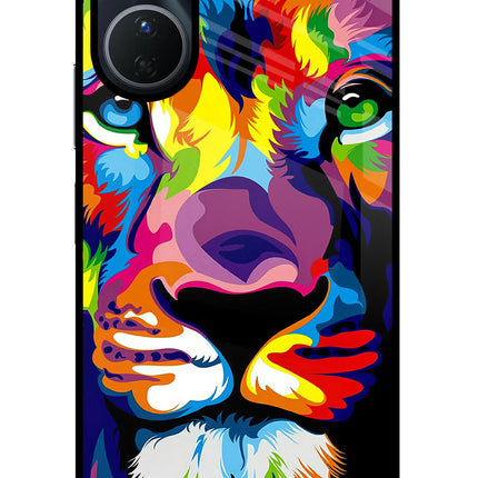 Lion Vivo Y16 Glass Case Back Cover by Casekaro