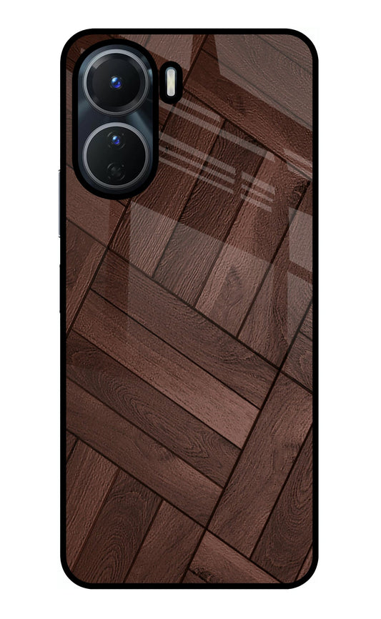 Wooden Texture Design Vivo Y16 Glass Case
