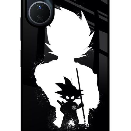 Goku Shadow Vivo Y16 Glass Case Back Cover by Casekaro