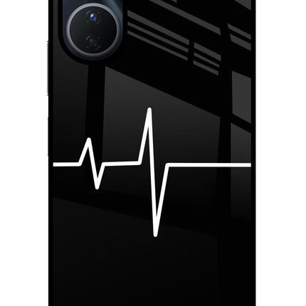 Heart Beats Vivo Y16 Glass Case Back Cover by Casekaro