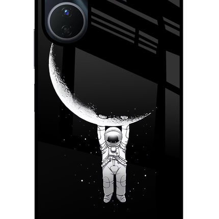 Moon Space Vivo Y16 Glass Case Back Cover by Casekaro