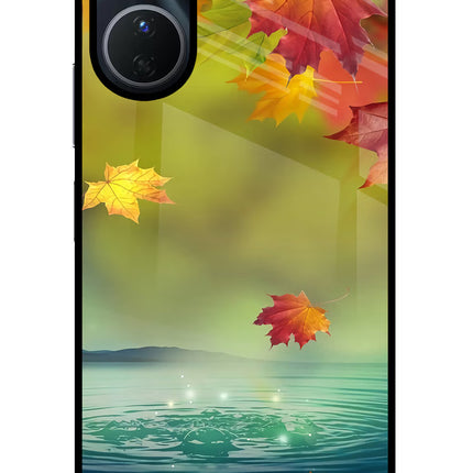 Flowers Vivo Y16 Glass Case Back Cover by Casekaro