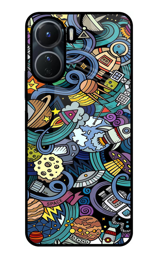Space Abstract Vivo Y16 Glass Case