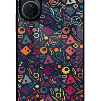 Geometric Abstract Vivo Y16 Glass Case Back Cover by Casekaro